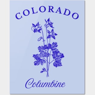 Colorado State Flower Columbine Floral Souvenir Posters and Art